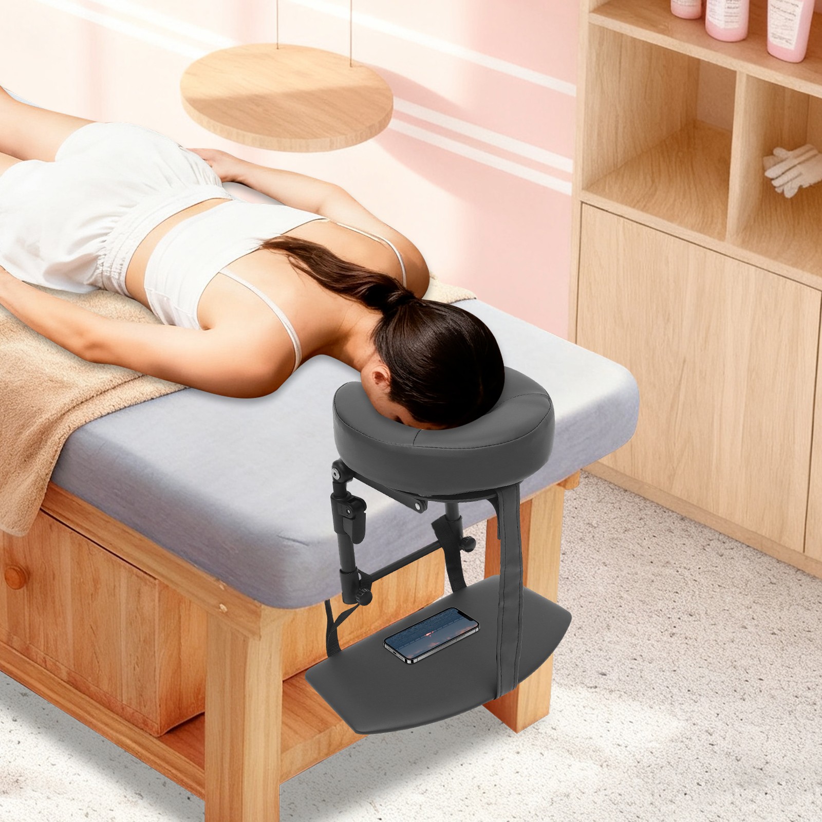 Adjustable Headrest Face Pillow Cradle & Support Bracket Face Pillow Salon Home