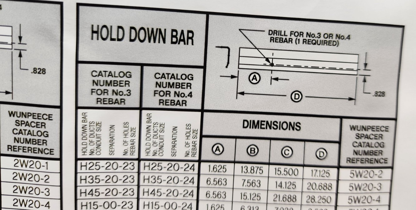 Underground Devices H28-20-13 Hold Down Bars (Qty 100)