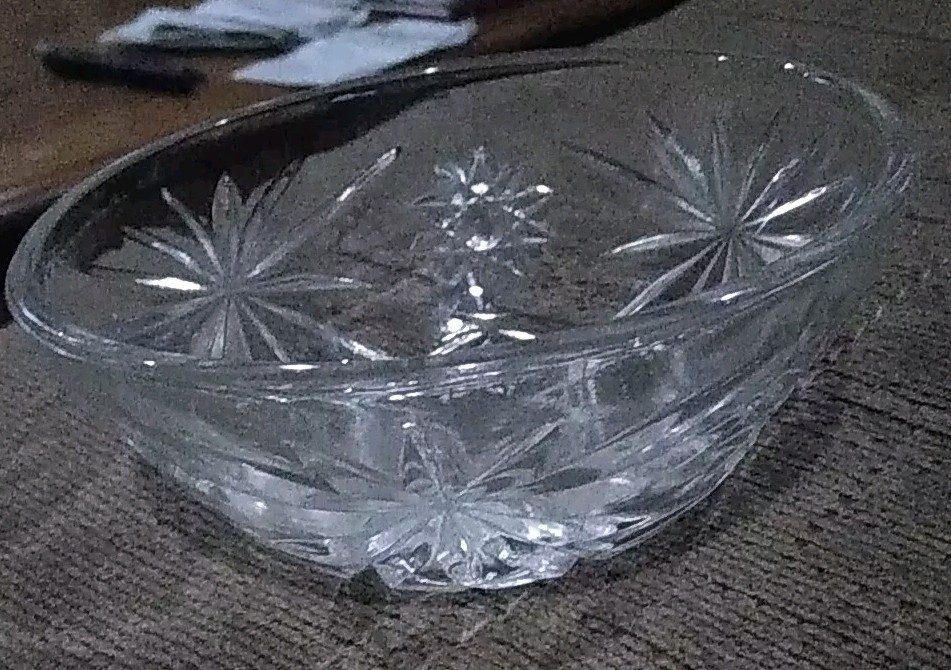 Clear Glass Candy/Mint/Nut Dish Starburst Pattern 5" Diameter x  2" Tall