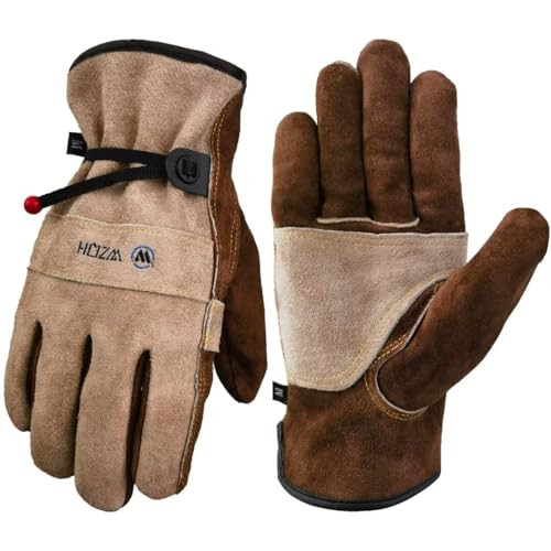 Leather Work Gloves for Men or Women. Large Glove for Gardening, Tig/Mig