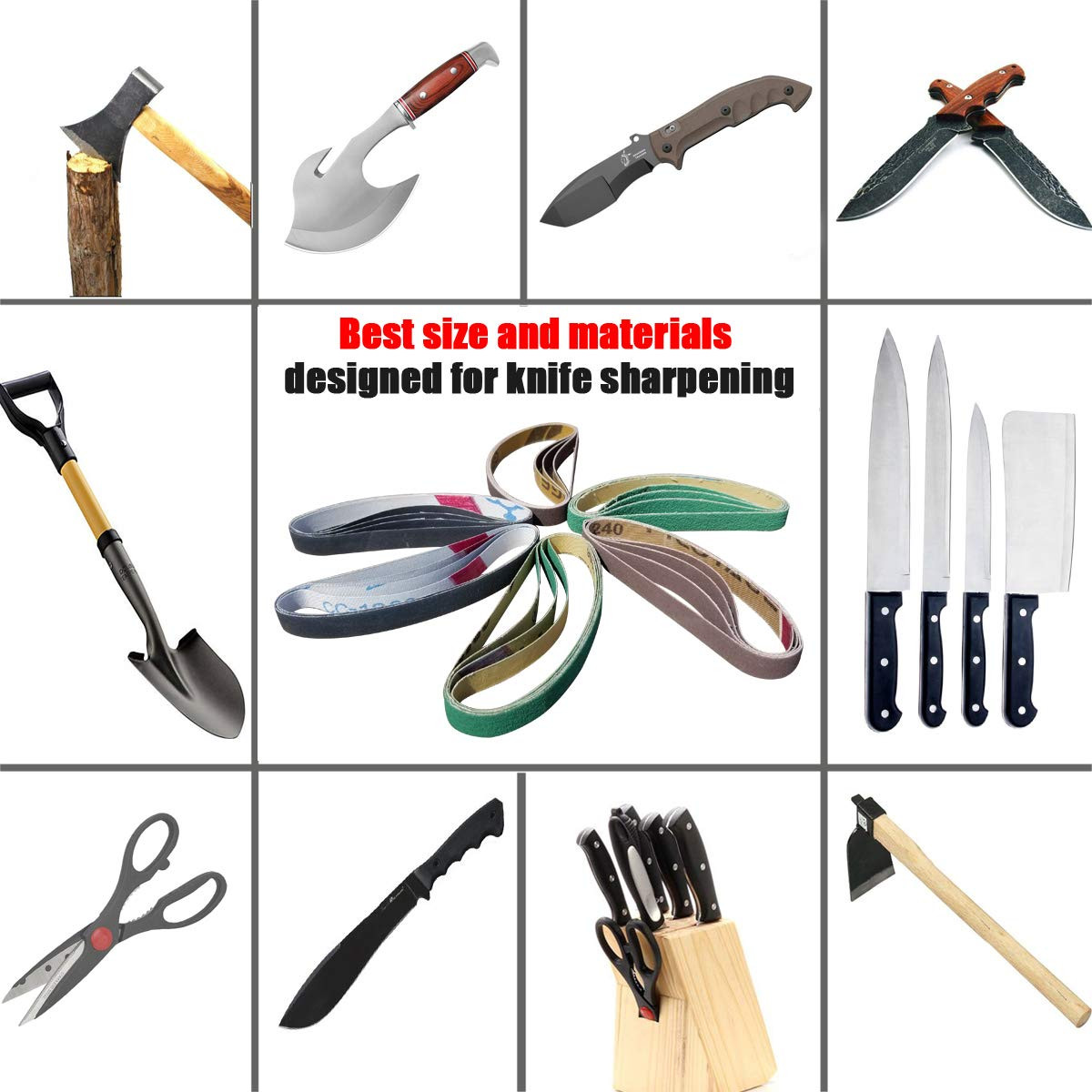 24 Pcs 1/2" X 12" Replacement Belt Kit for Work Sharp Original Knife & Tool Shar