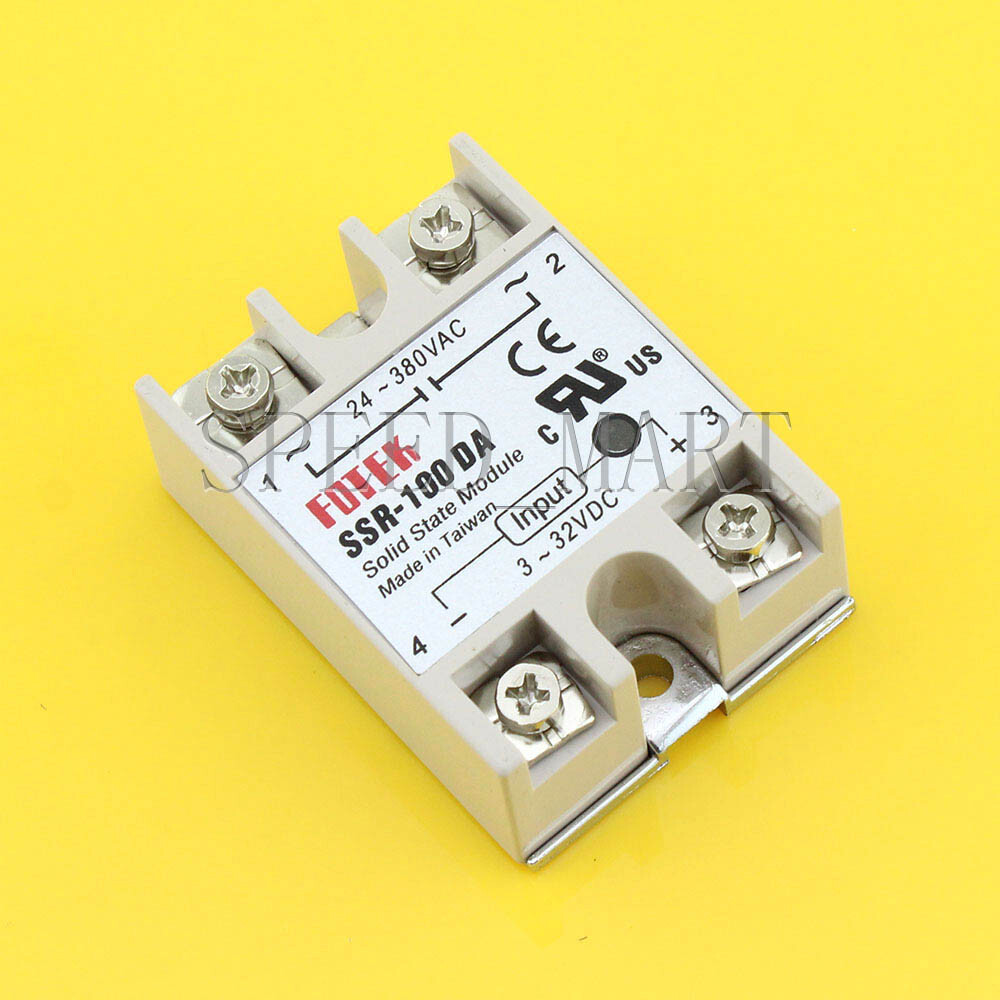 Solid State Relay DC-AC SSR-100DA 100A 3-32VDC 24-380V AC Module Fast Switching