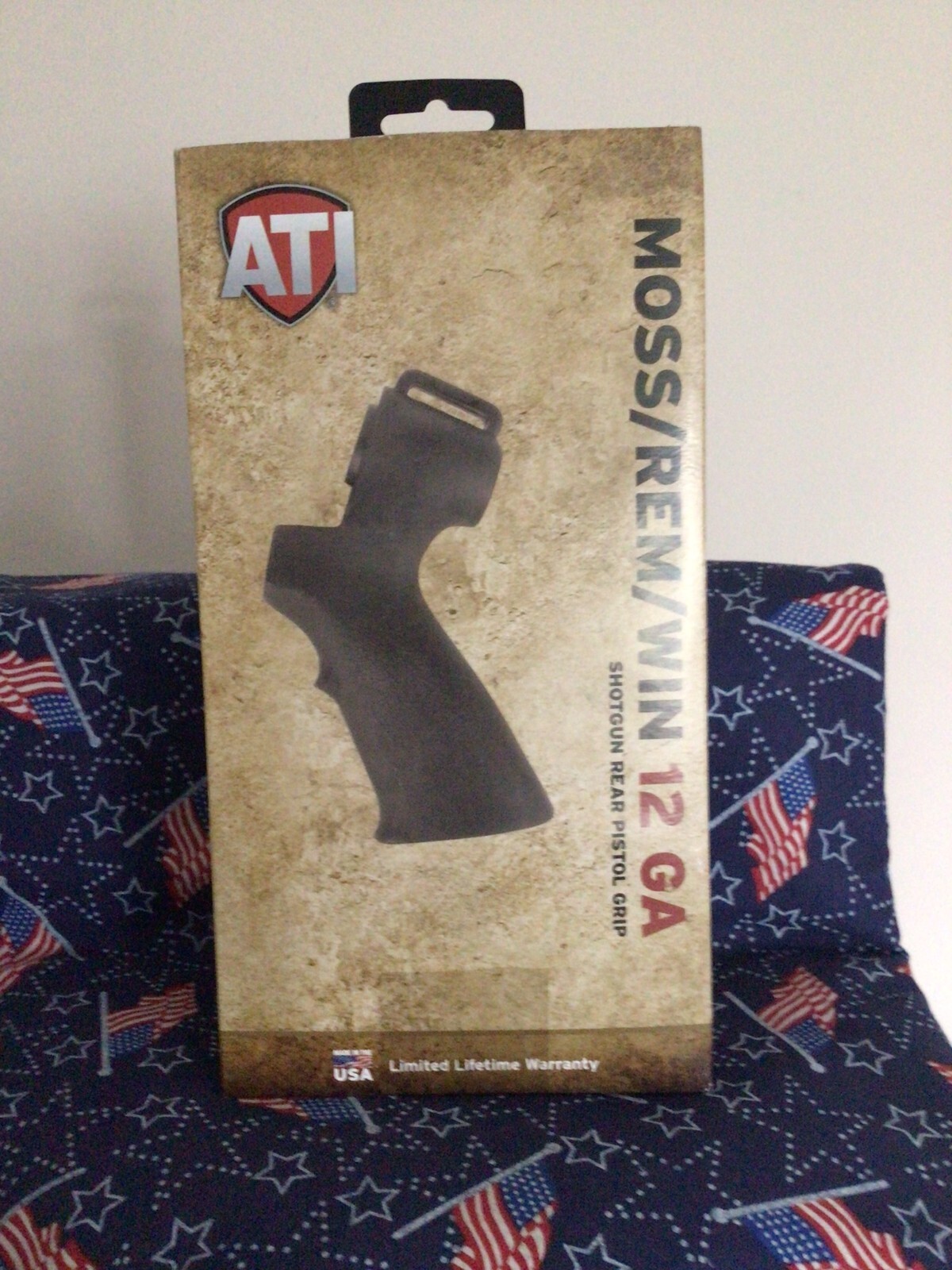 ATI, Black Rear Grip Only, Fits Remington,Mossberg,Win