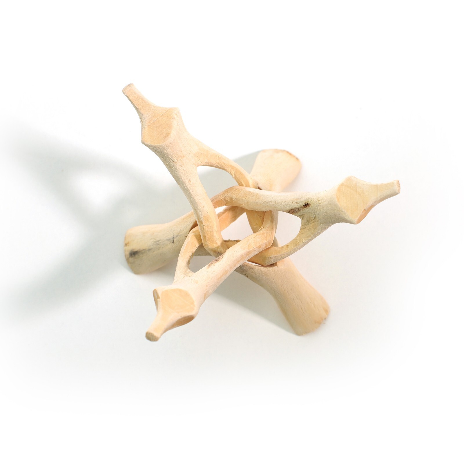 Tripod 6" Natural Eucalyptus Wood