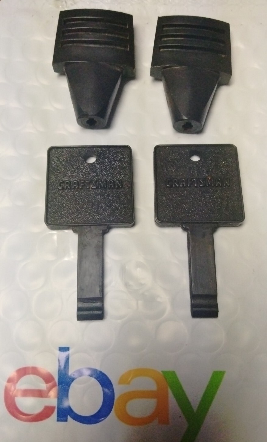 Genuine Tecumseh Craftsman  BLACK  2 Throttle Knobs & 2 Safety Keys