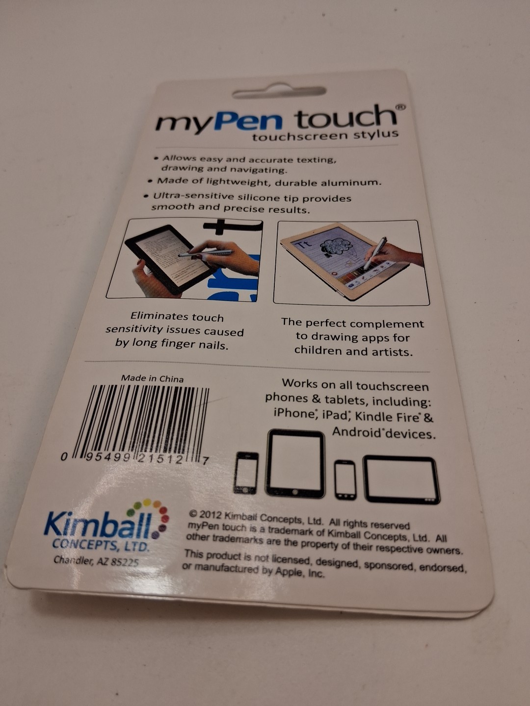 myPen Touch Capacitive Stylus for Cell Phone Tablet iPad Surface - New