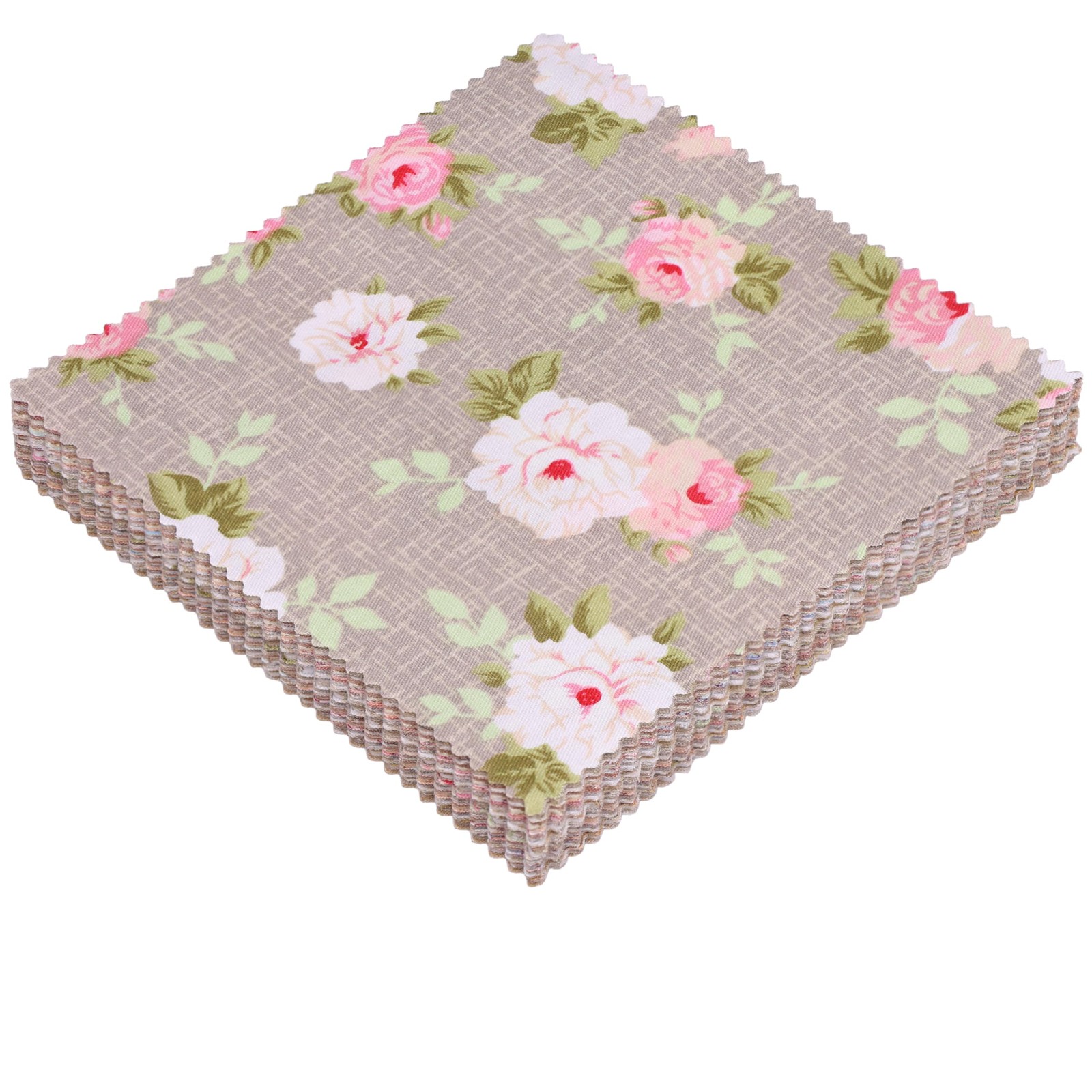 Hanjunzhao 42 5-inch Fabric Squares - charm packs for quilting 5 inch, Coffee