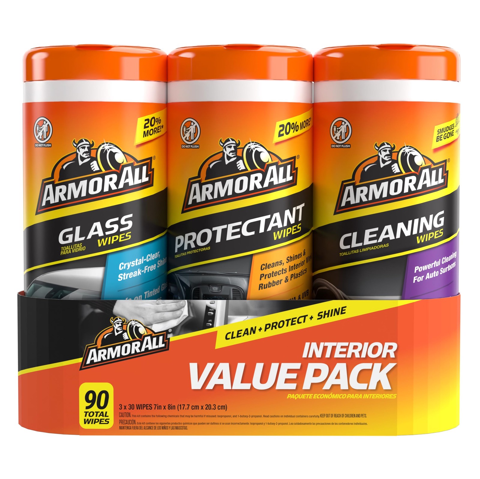 Armor All Car Interior Value Pack, 90 Count, Includes 90 Count (Pack of 1)