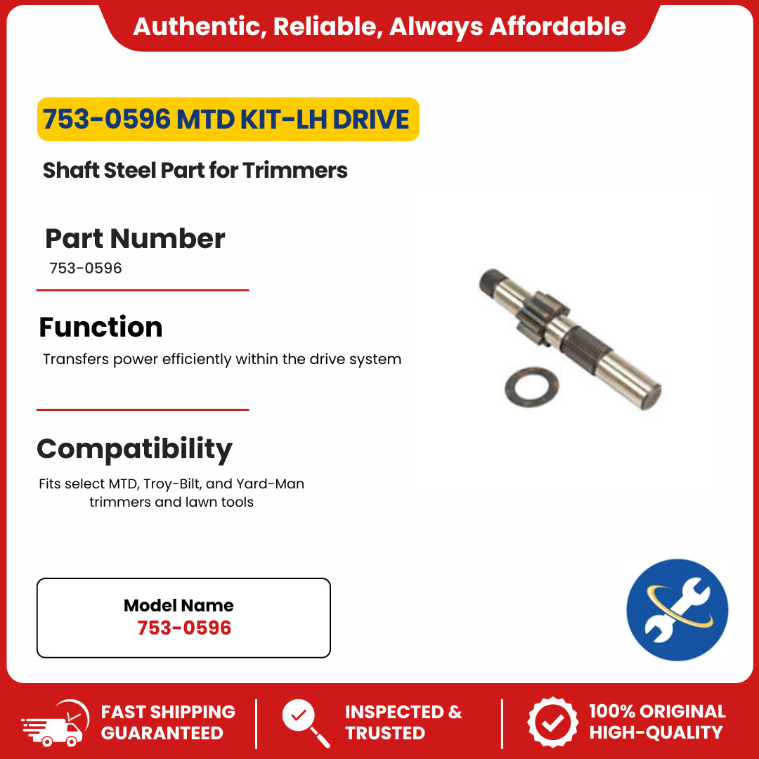 753-0596 MTD Kit-LH Drive Shaft Steel Part for Trimmers
