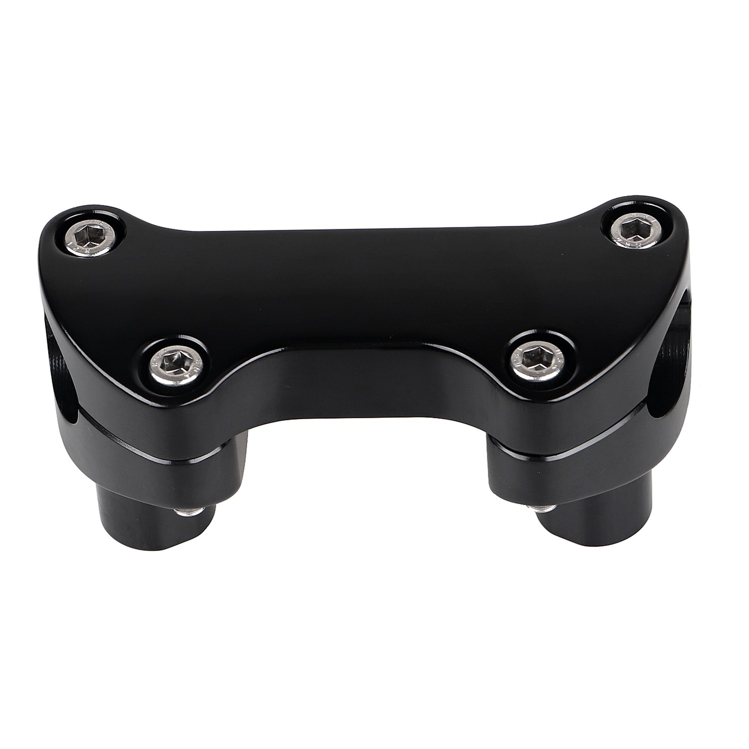 Black 1.7" Handlebar Risers 1" Top Clamp For Harley Sportster 883 Tour Glide FLT