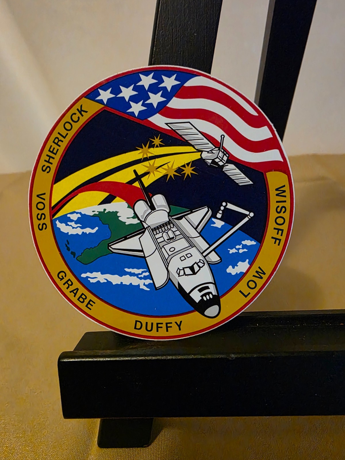 NASA SPACE SHUTTLE STS-57 Crew Patch Sticker - 3 1/2 inches