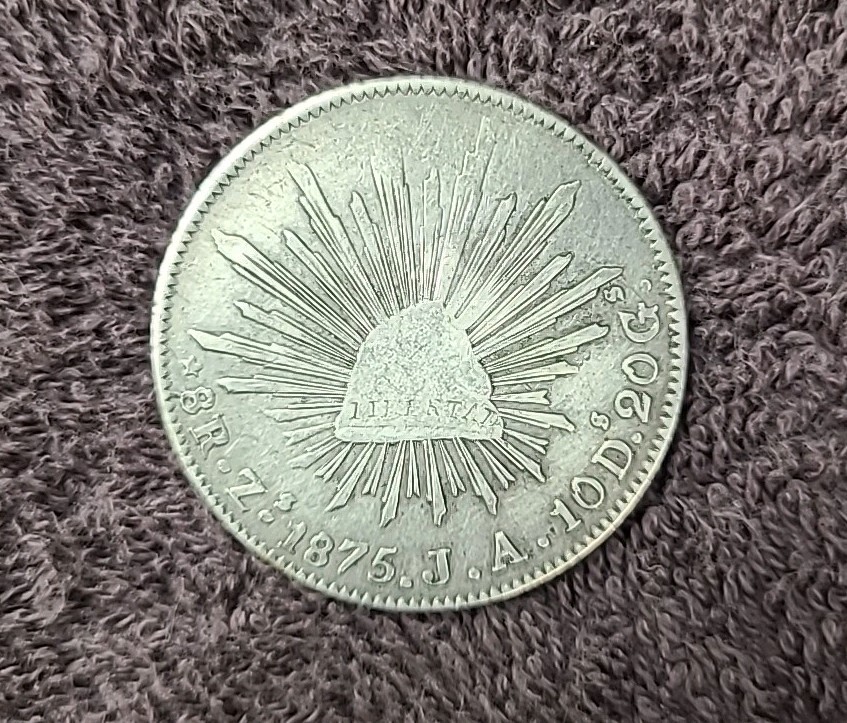 MEXICO 1875-Zs-JA---8 REALES--KM#377.13