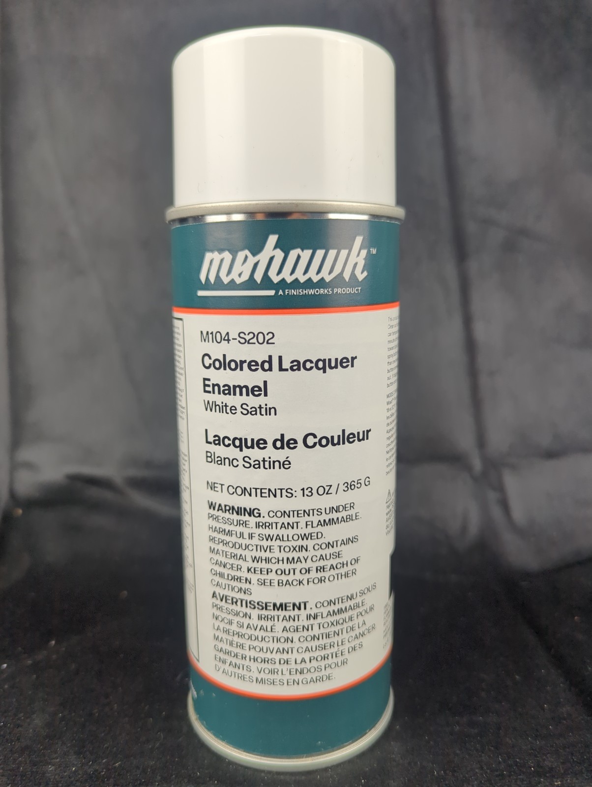 Mohawk M104-S202 Colored Lacquer Enamel White Satin, 13 ounces