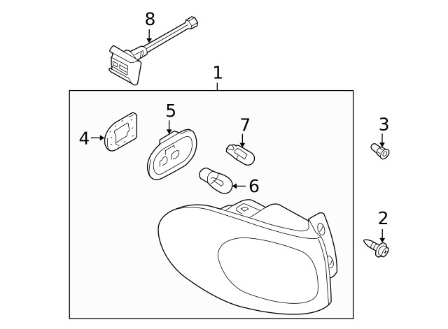 Genuine Volkswagen Tail Light Socket 5N0-945-257-C