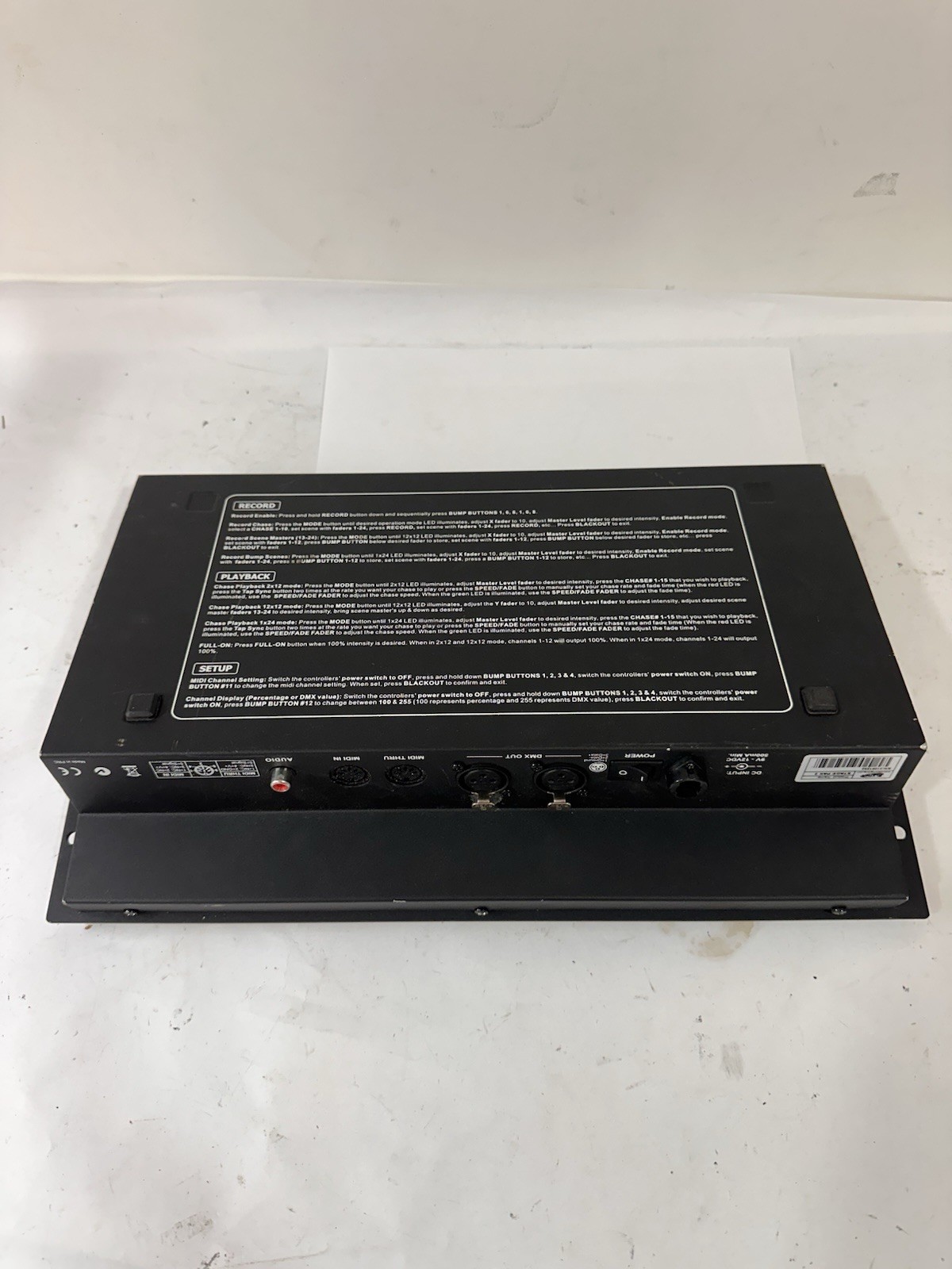 Elation Stage Setter-24 DMX Lighting Console Tested Working Ch 11 Slider Broken
