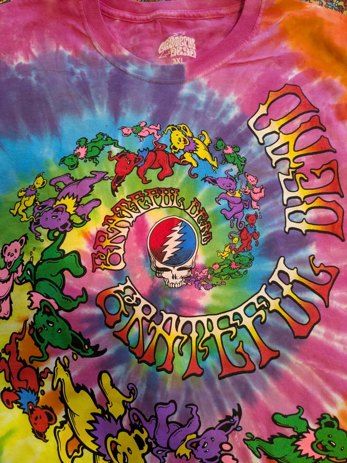 Grateful Dead Ring Around The Sun Dancing Bears Spiral 3XL T-shirt Brand New