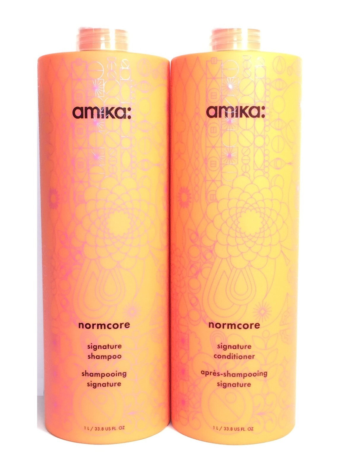 (2 PACK) Amika Normcore Signature Liter Duo (Shampoo & Conditioner), 33.8 oz