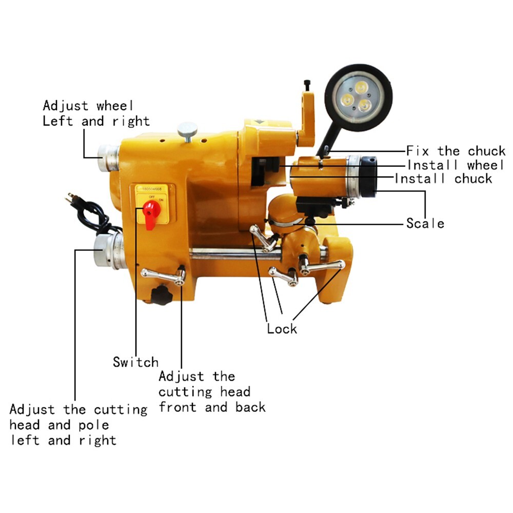 TECHTONGDA® Multi-funct Cutter Grinder Sharpener U2 R8 Grinder Various Use 220V