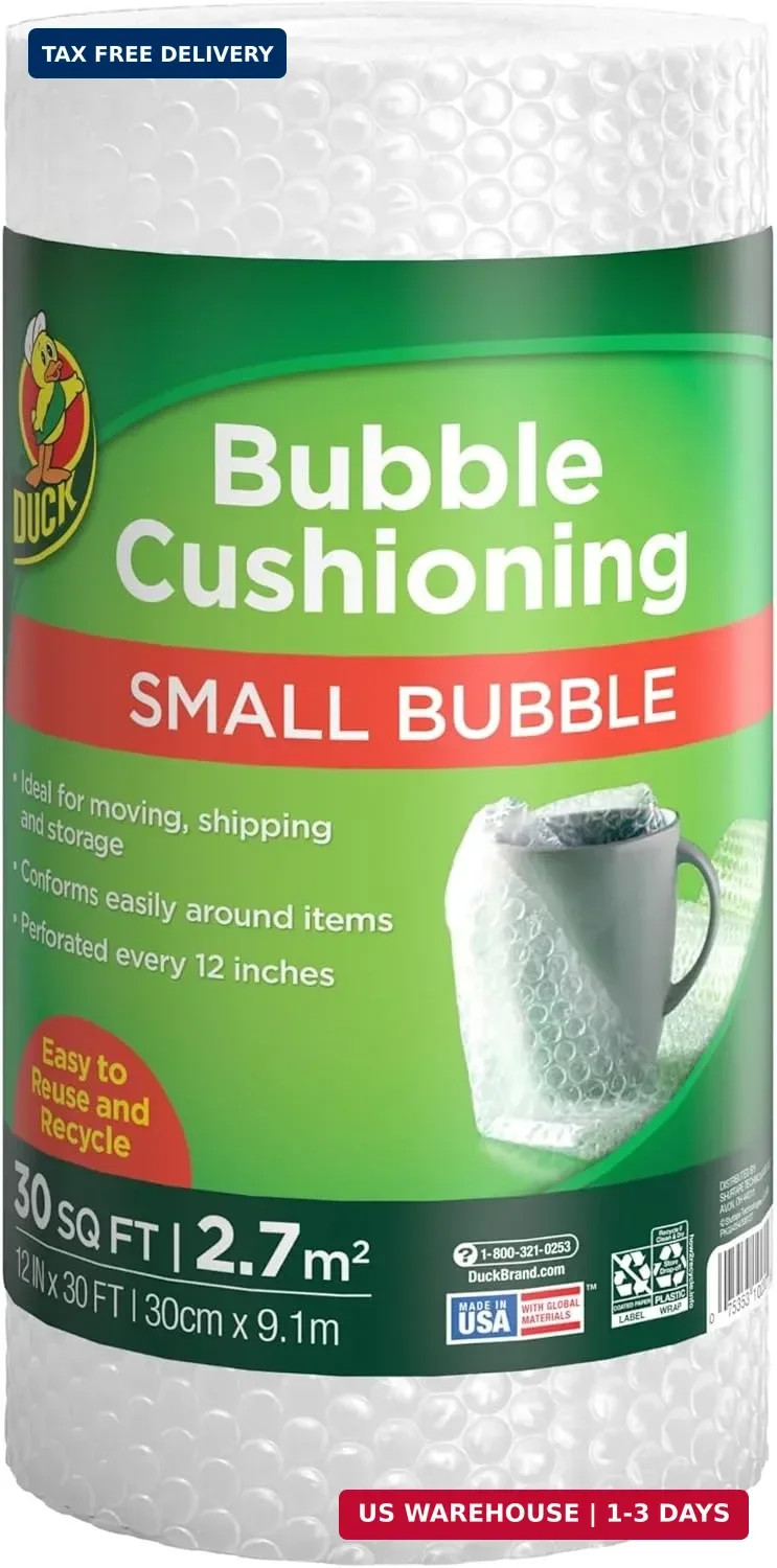 Brand Small Bubble Cushioning Wrap for Moving & Shipping - 30 FT Bubble Pac