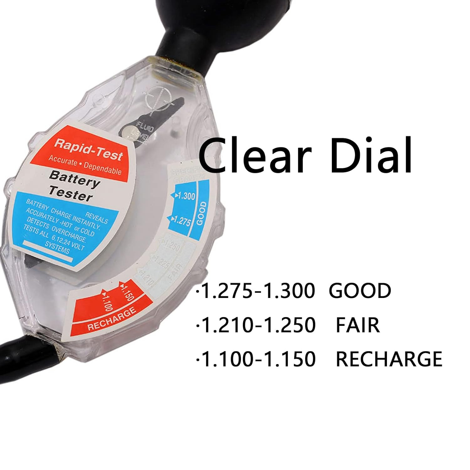 Battery Hydrometer Tester 6V 12V 24V Deep Cycle Tool for Golf Cart System