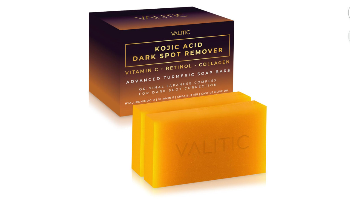 VALITIC Kojic Acid Dark Spot Remover Soap Bars with Vitamin C, Retinol, Collagen