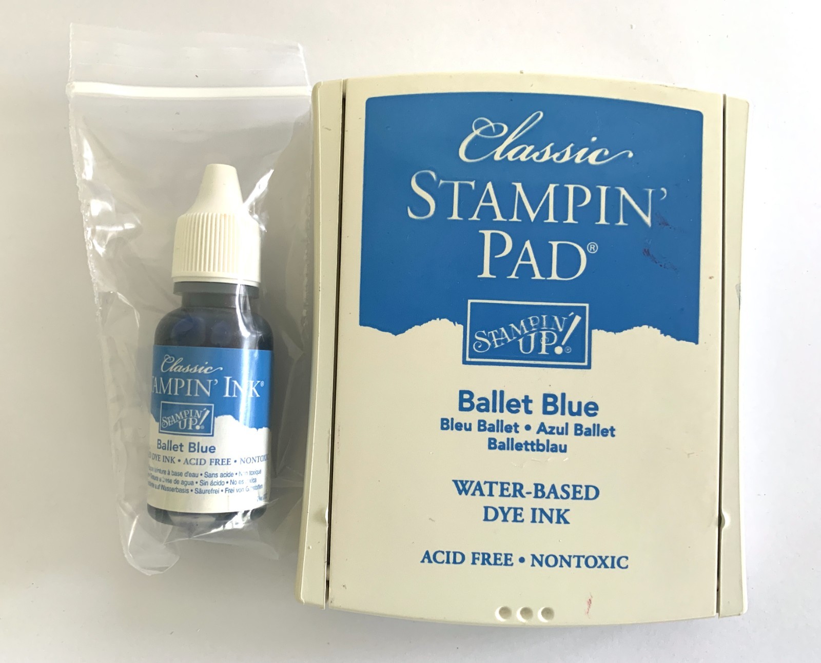 Retired Stampin' Up! Classic Stampin' Ink Pad & Reinker BALLET BLUE