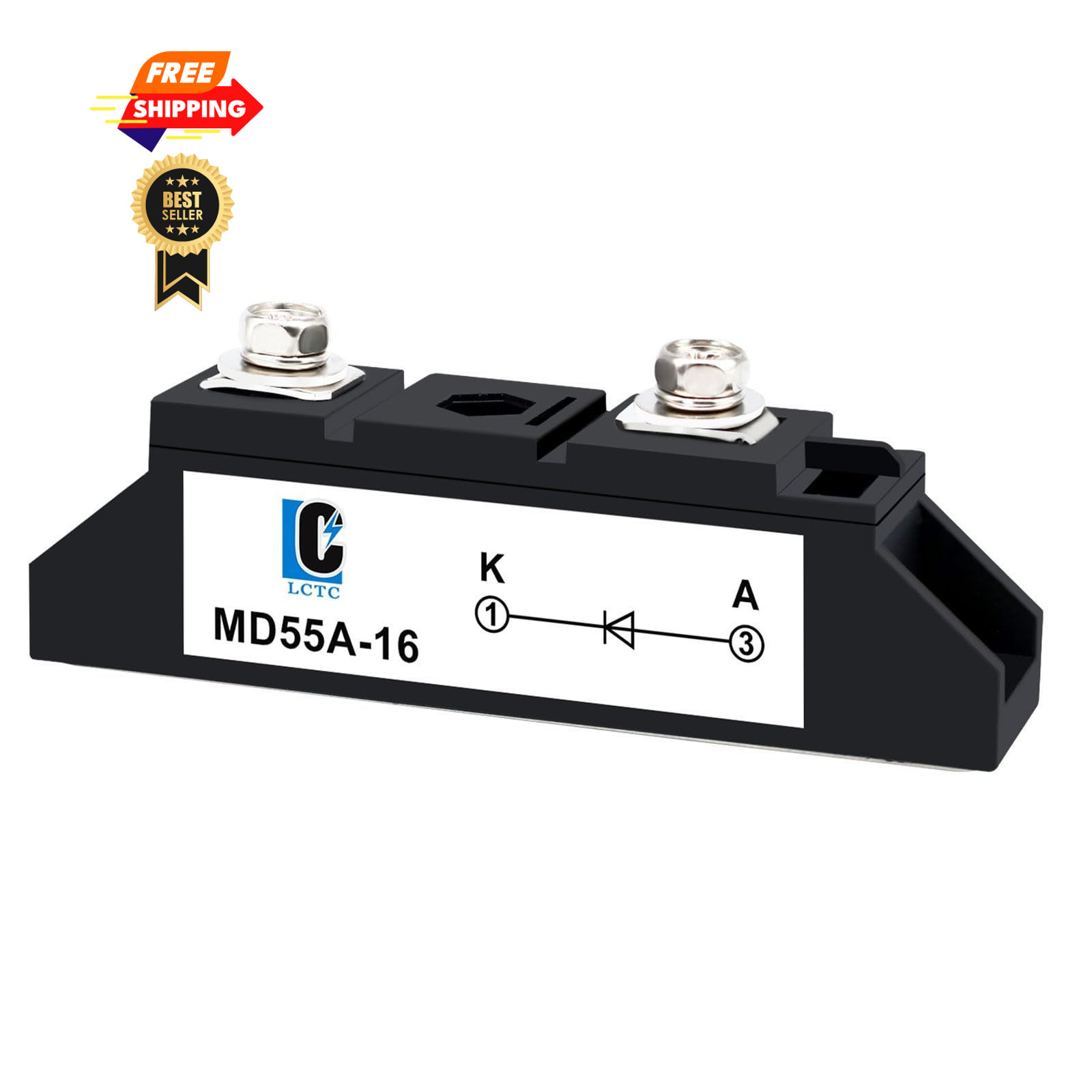 LCLCTC 50 amp Diodes 12V Blocking 110V and 120V MD 55A-16;to Prevent black