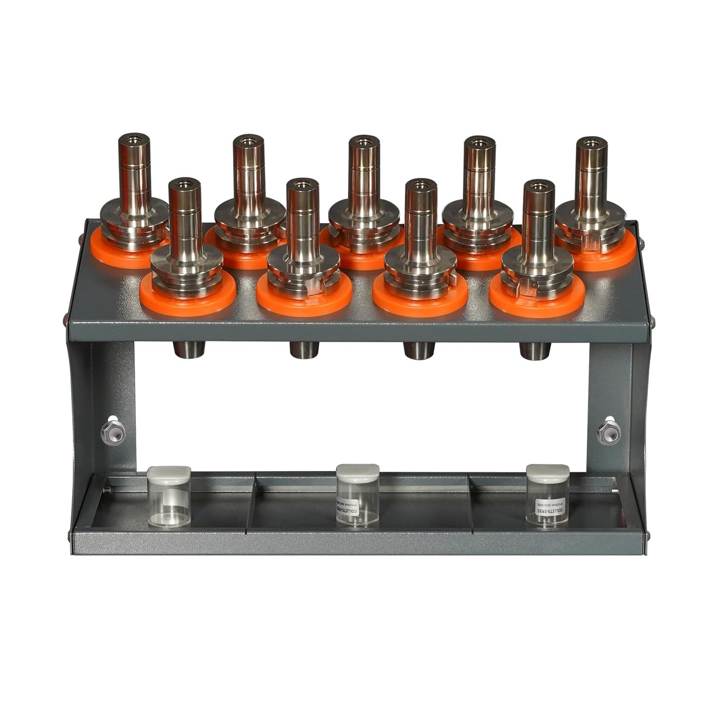 Wall Mounted CAT40 9CAP Double Layer CNC Tool Storage Cabinet Rack