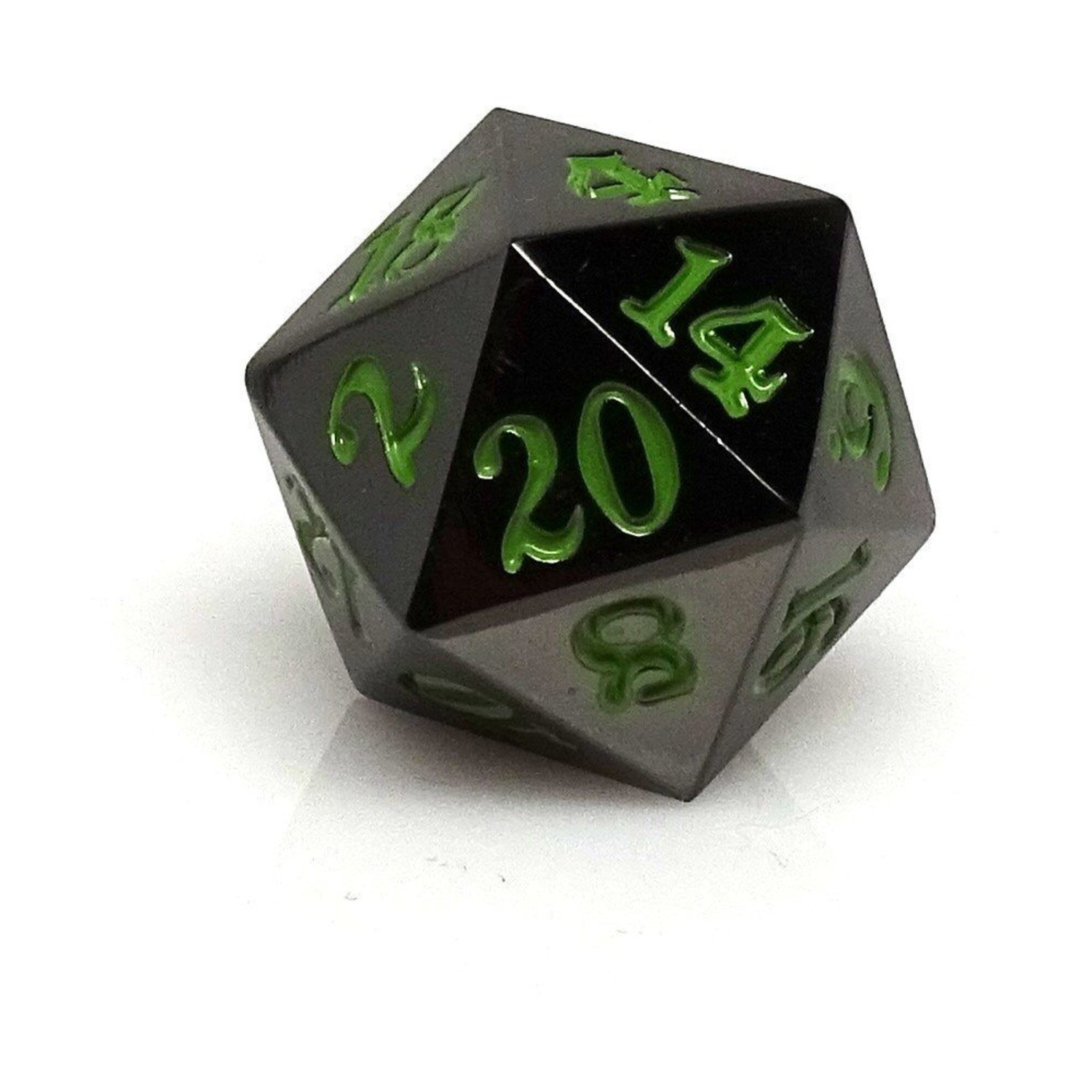 Easy Roller Metal d20 - Gunmetal w/Serpent's Blood New