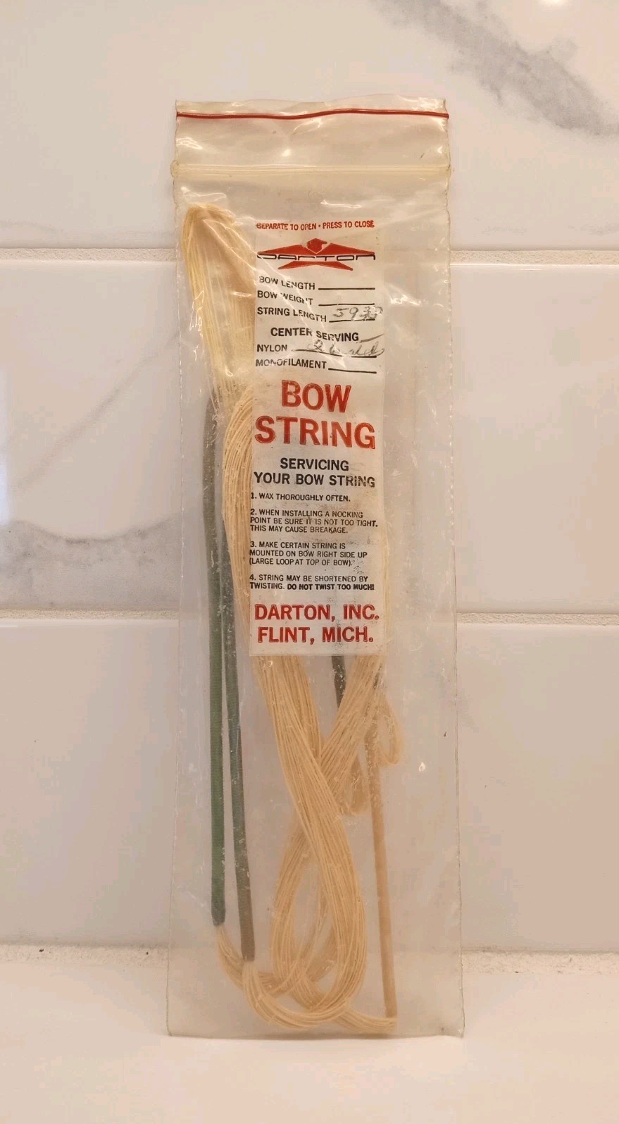 DARTON Archery String 59 3/8" Bow String, 26 Strand NOS