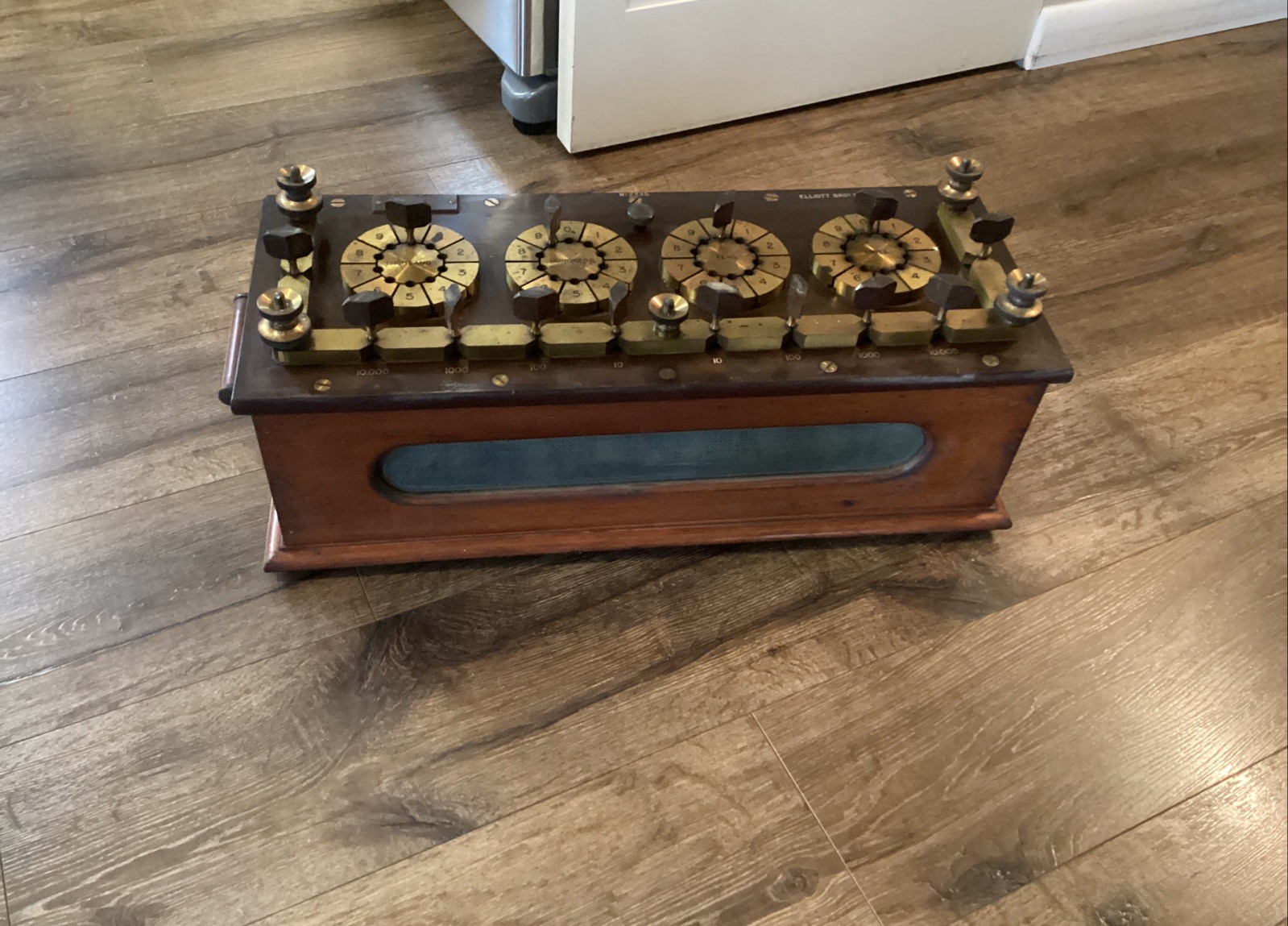 Elliott Bros London Resistance Box No 2335 Niagara Falls Power Co Wood & Brass