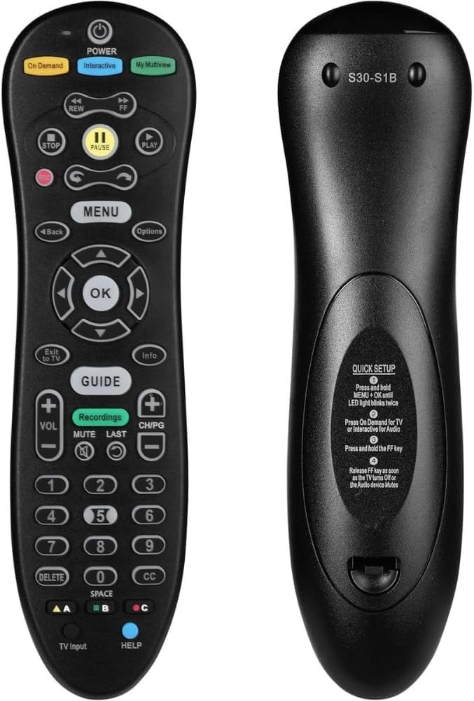 S30-S1B Universal Replacement Remote Control for ATT Uverse TV Receivers