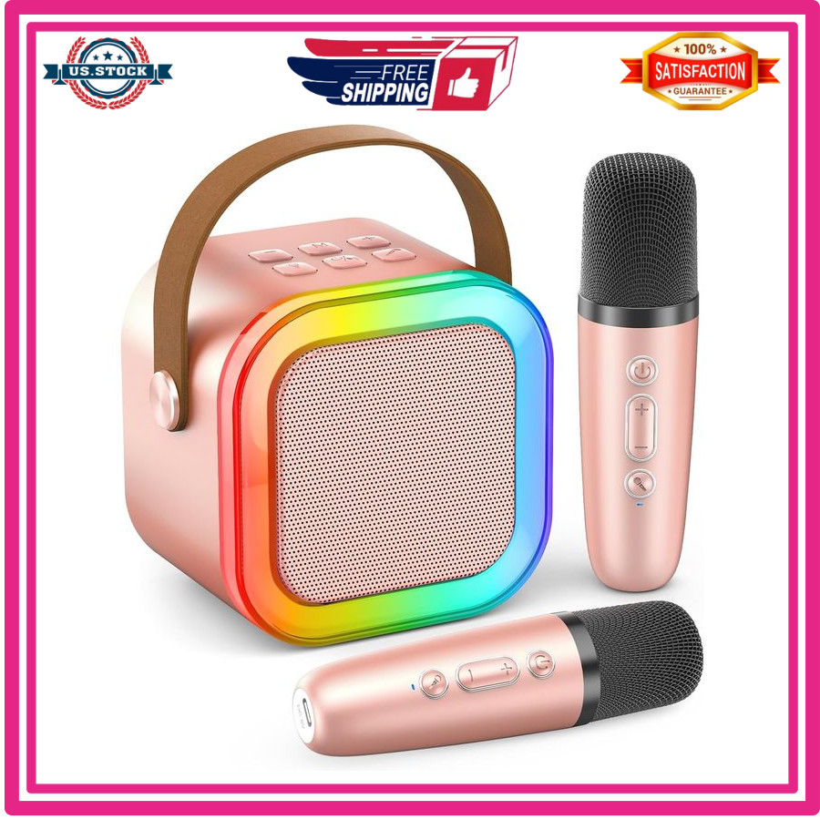 Karaoke Machine for Kids Adults, Portable Bluetooth Mini Karaoke Microphone Sing