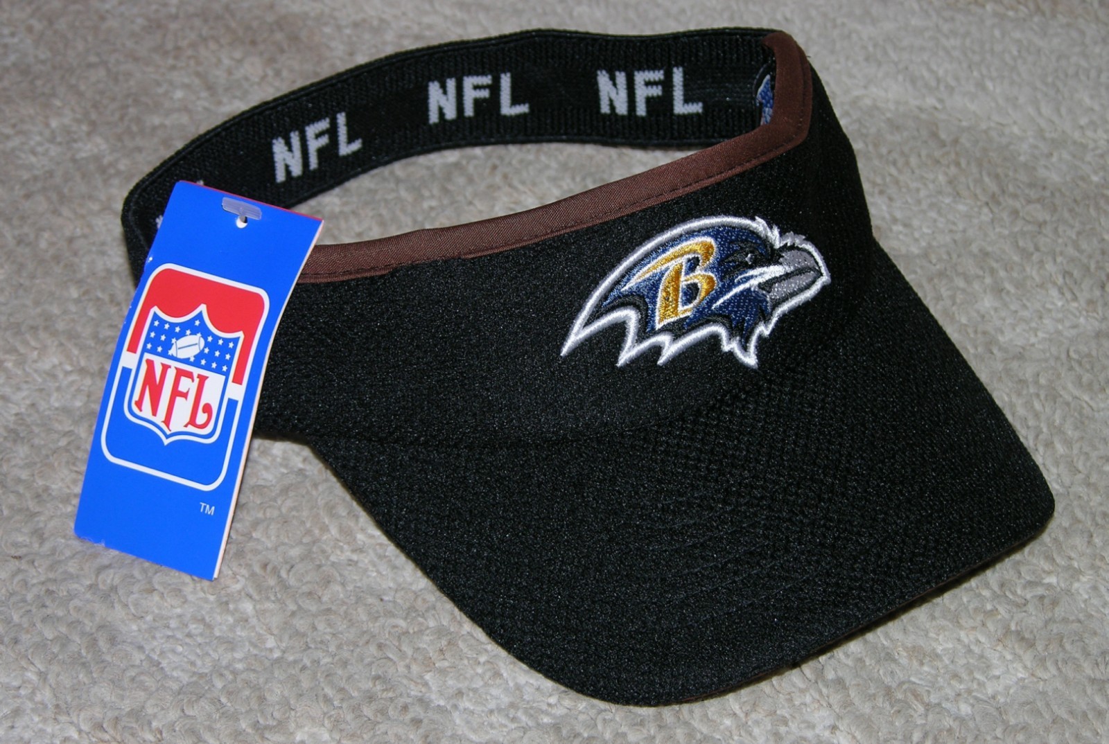 Baltimore Ravens Black visor with Brown trim