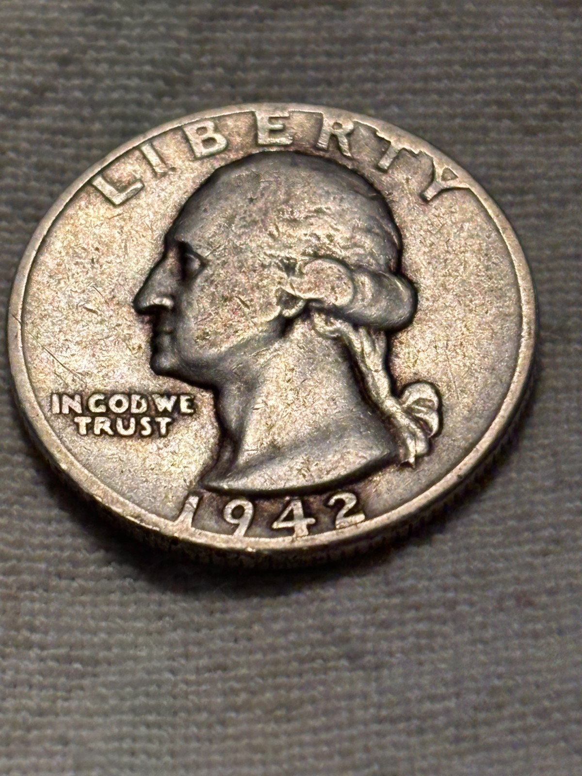 1942 washington quarter silver