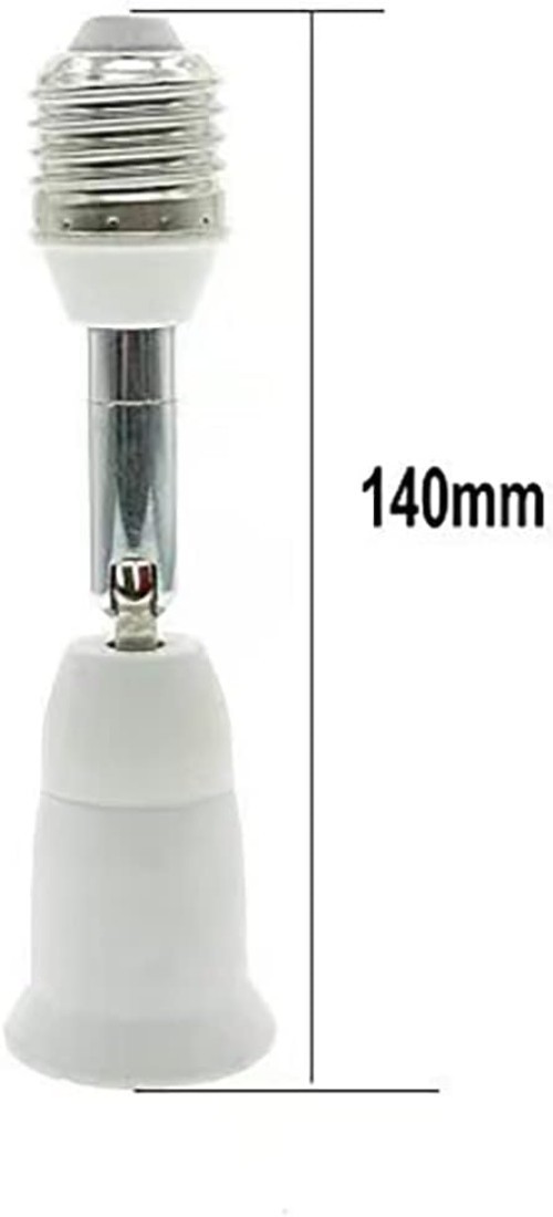 E26/E27 Light Socket Extender - 4.5 Inch Adjustable 2-Pack for Bright Spaces