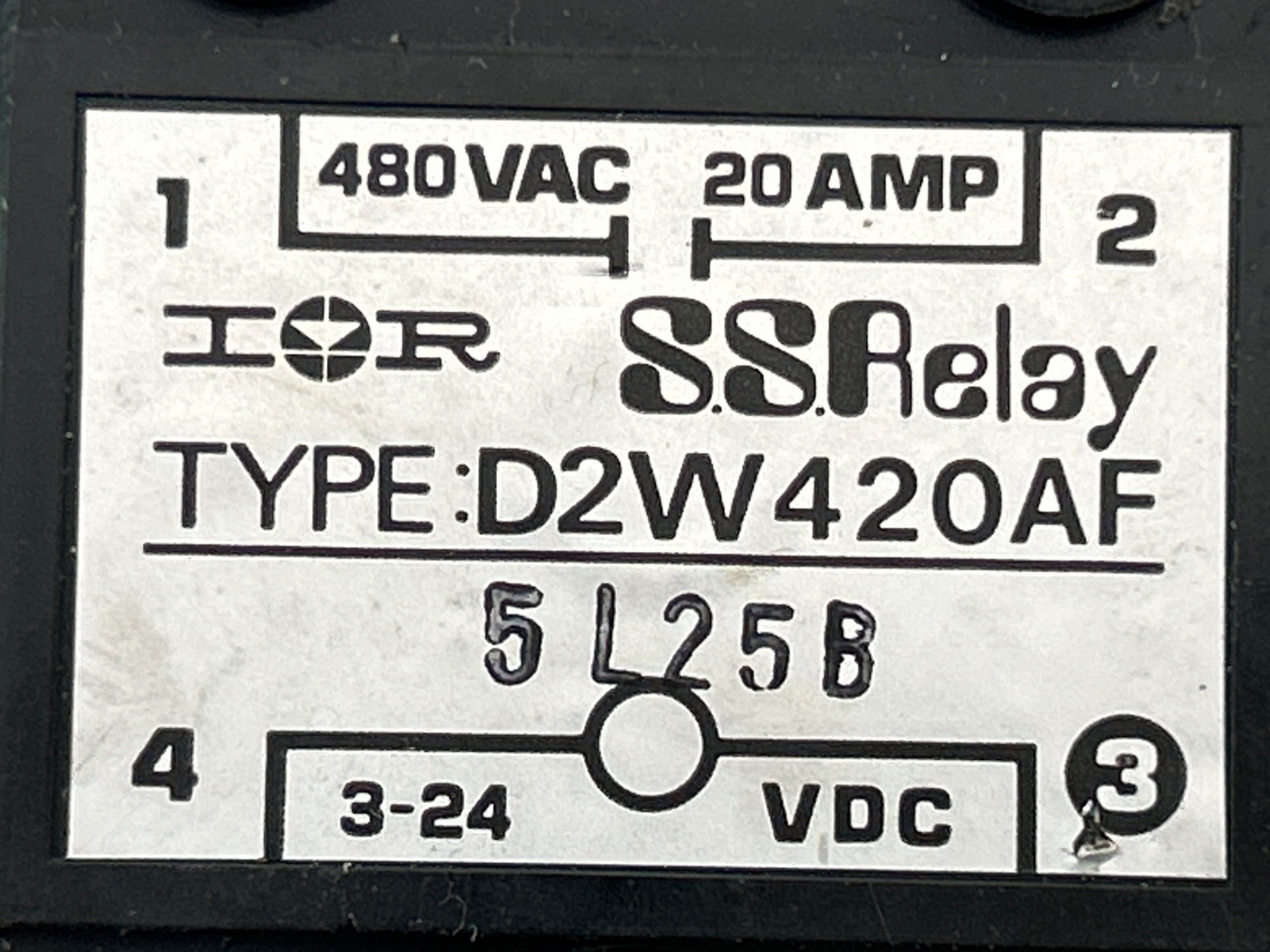 IR D2W-420AF 480VAC 20A Solid State Relay
