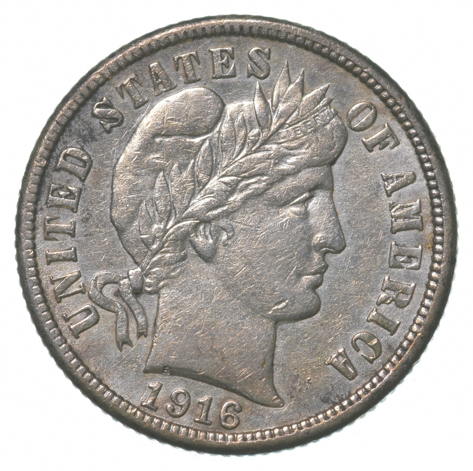 1916 Barber Dime *6254