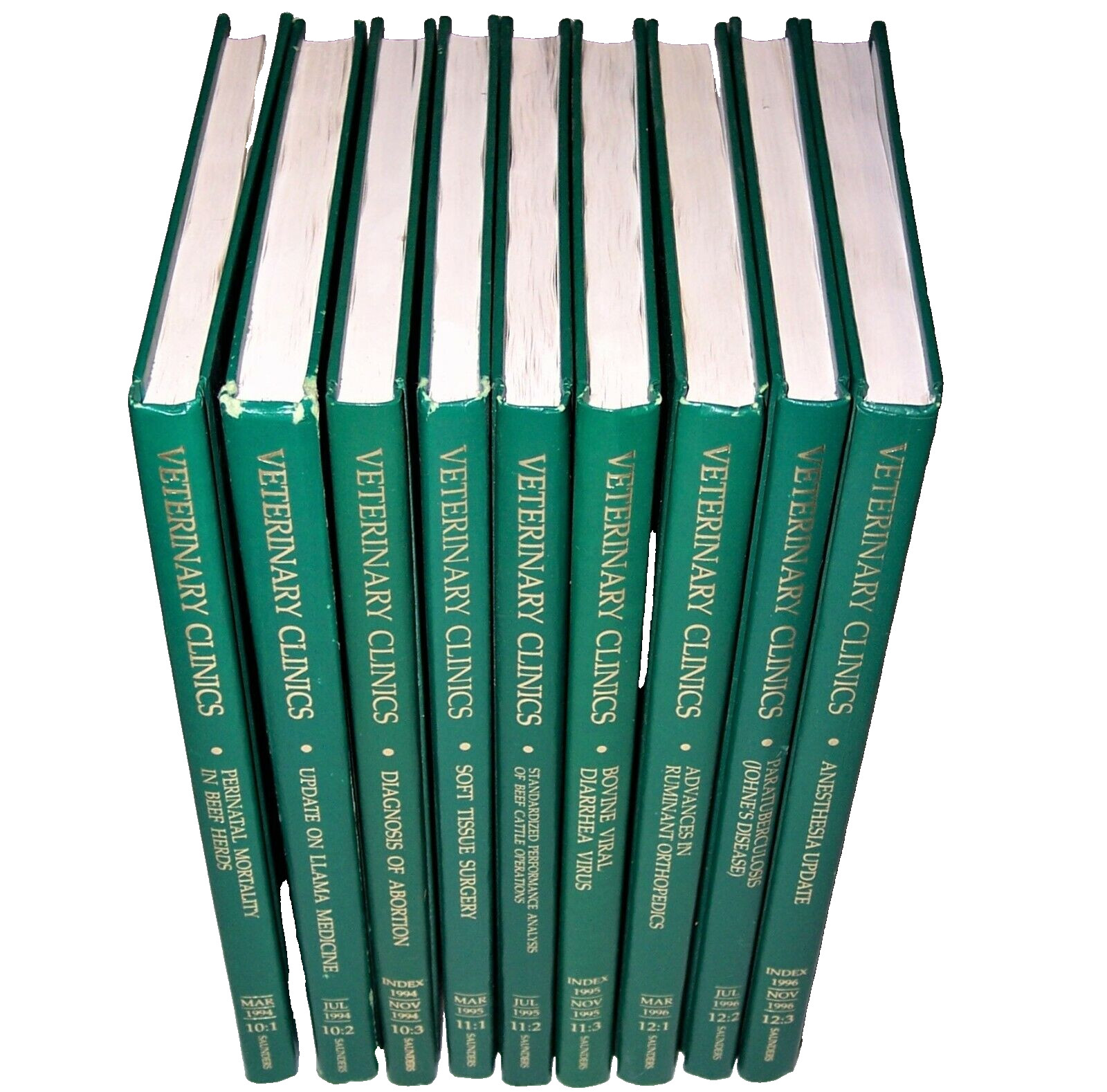 Veterinary Clinics of America Llama Ruminant Bovin 1994-96 GD LOT of 9