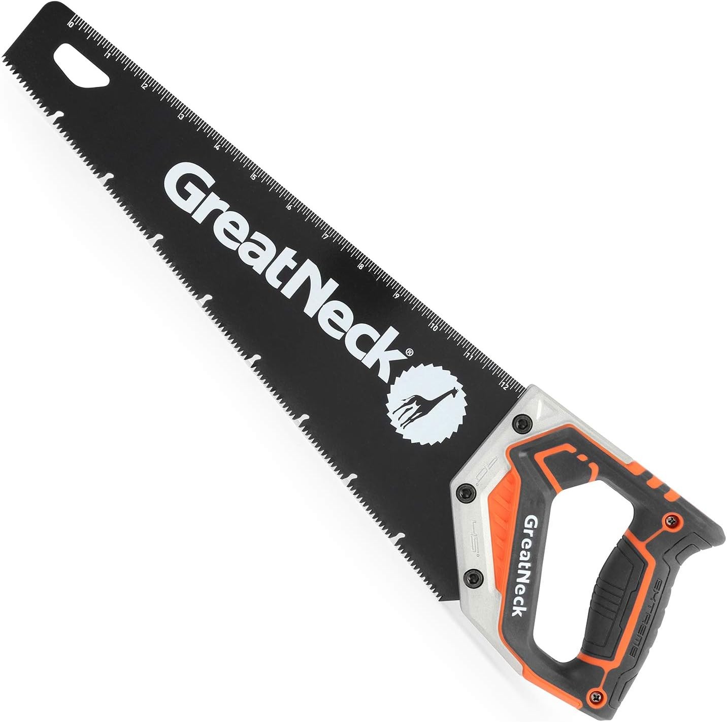 GreatNeck 74003 15" Hand Saw, SK-5 Steel Blade, Tri-Bevel Teeth, 15, Black
