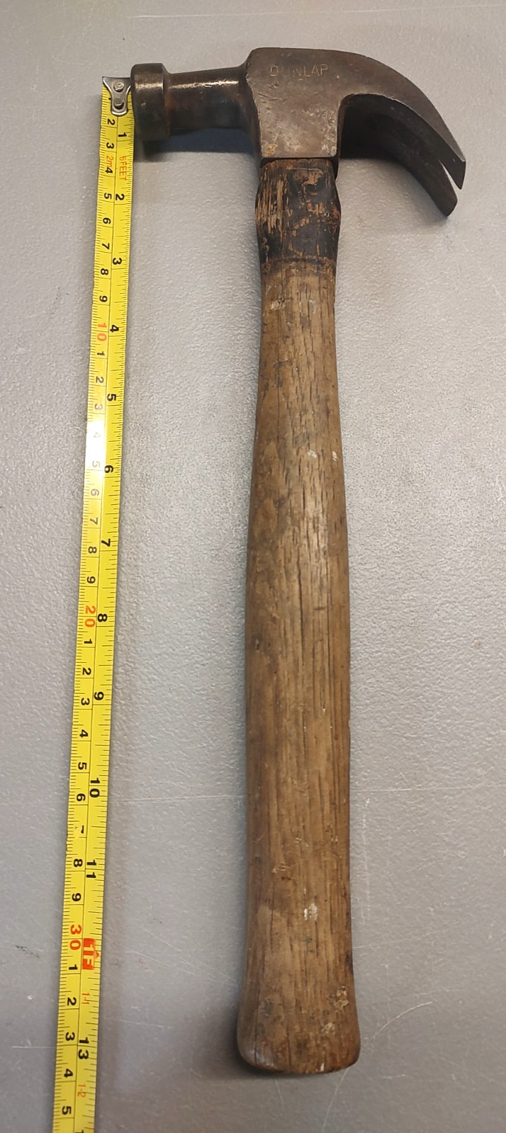 Vintage Antique Dunlap Claw Hammer 1 pound 1 oz Good shape!!