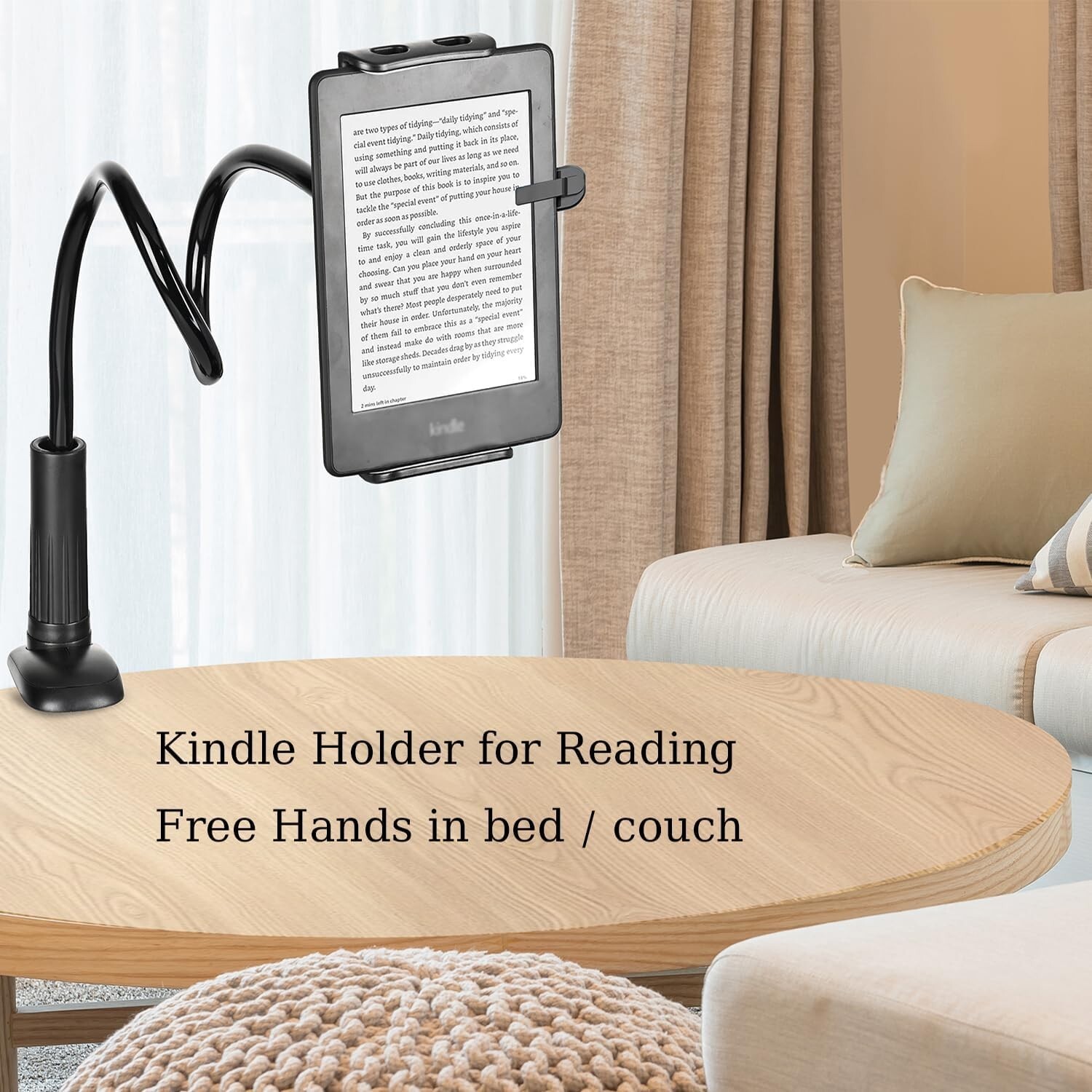 Gooseneck Tablet Stand Kindle Holder For Bed Tablet Stand With Adjustable Flexib
