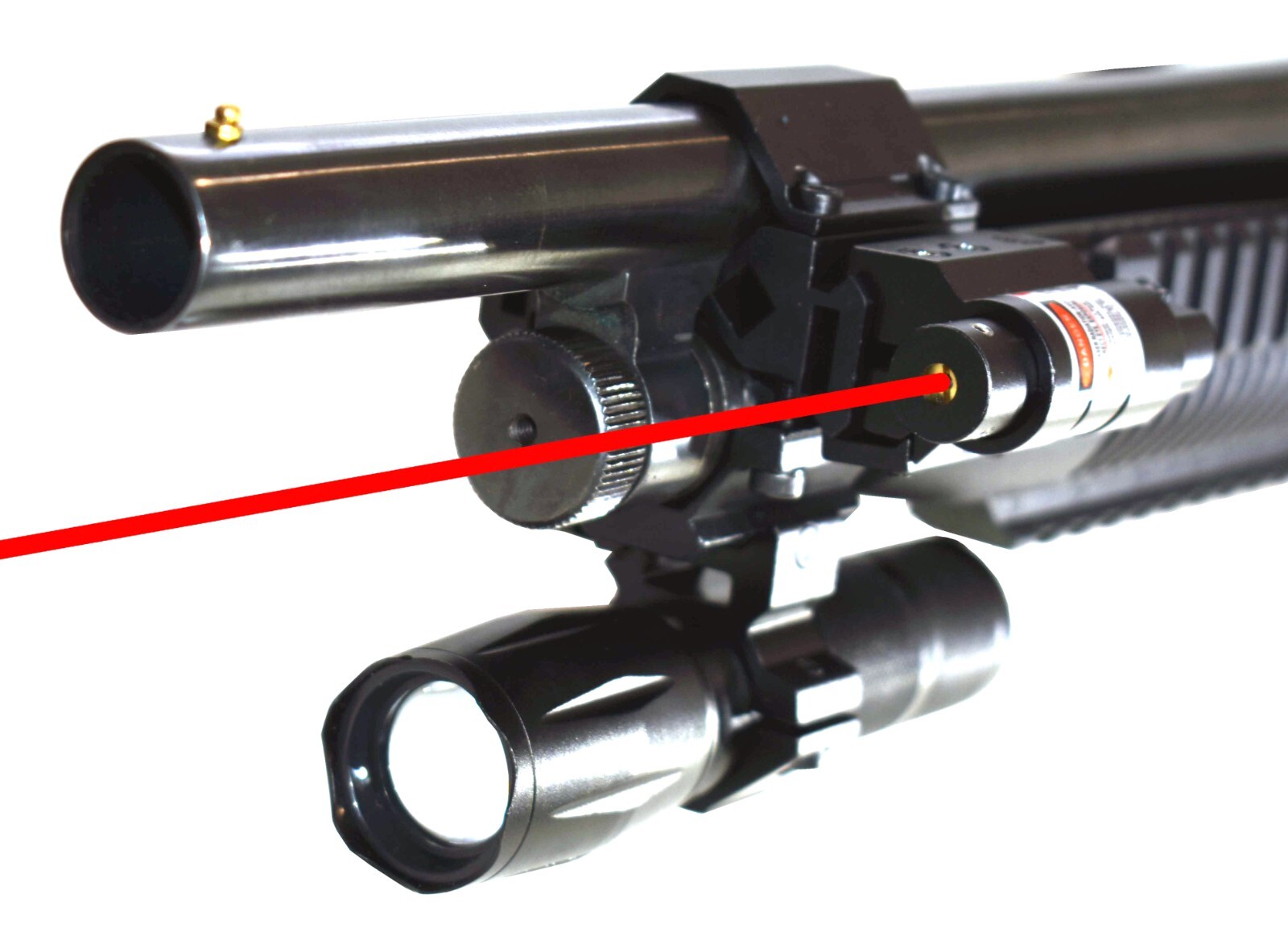 Trinity tactical flashlight red dot sight and mount for mossberg 835 12 ga pump.