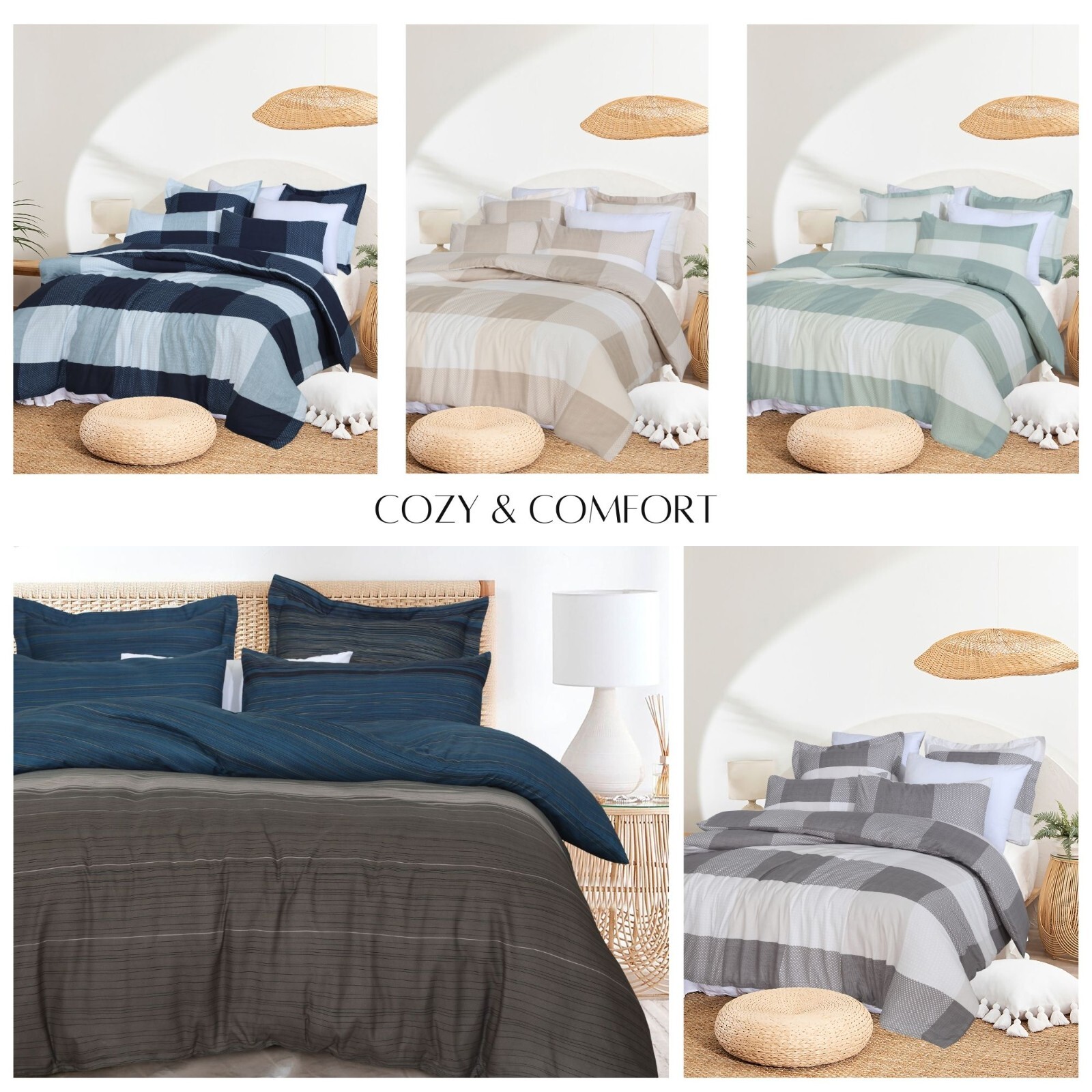 New Ultra Soft Quilt Doona Duvet Cover Set Single Double Queen Super King Bed AU
