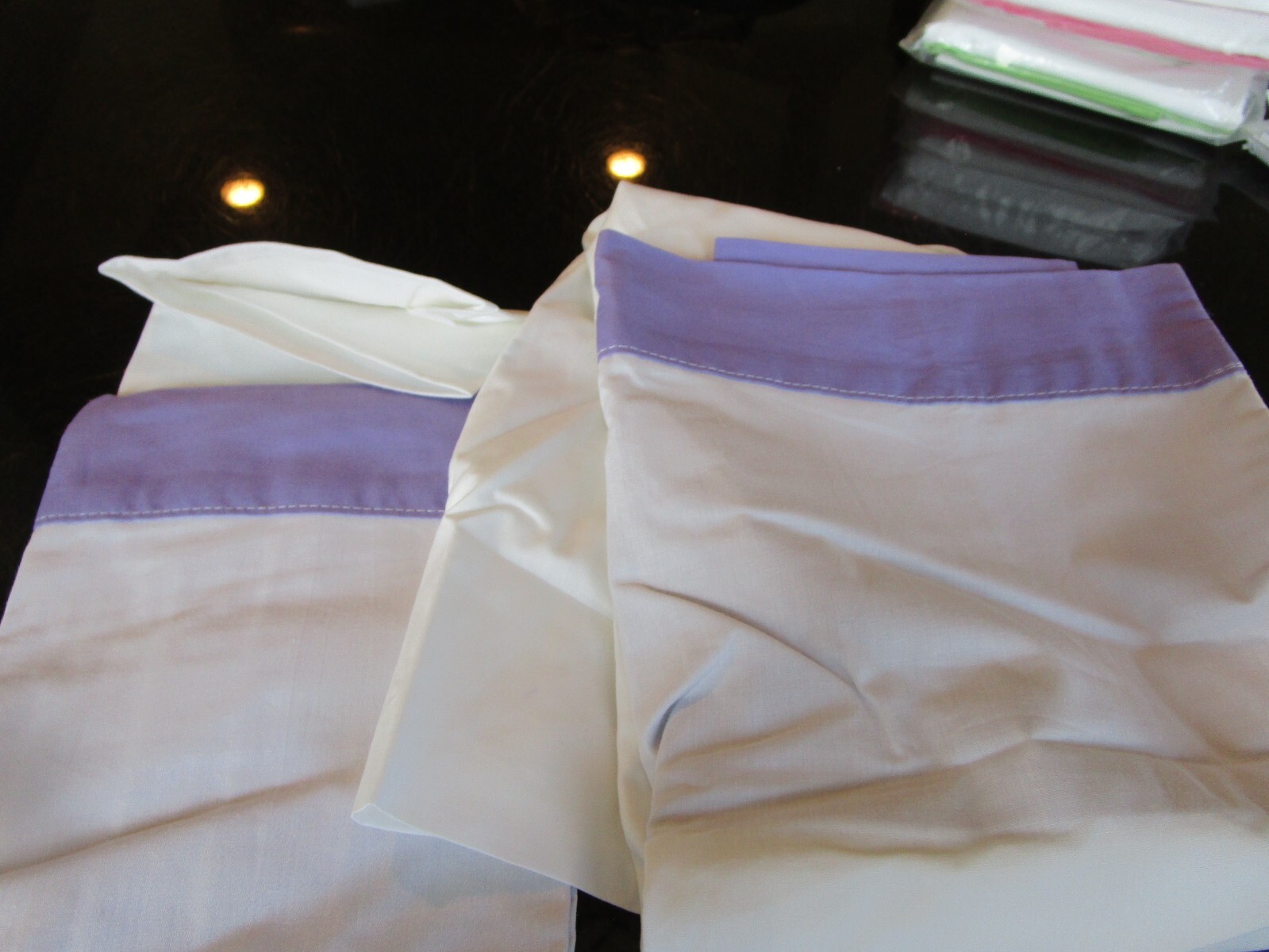Pottery Barn Teen Suite standard pillowcases purple  set 2 new without  tag