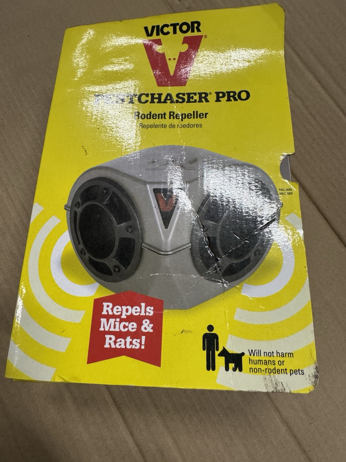 victor petchaser pro repels mice & rats open box
