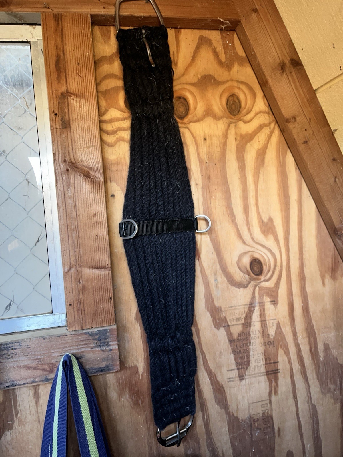 36” HILASON Western horse cinch -27 Strand Double Weave Black Roper Cinch
