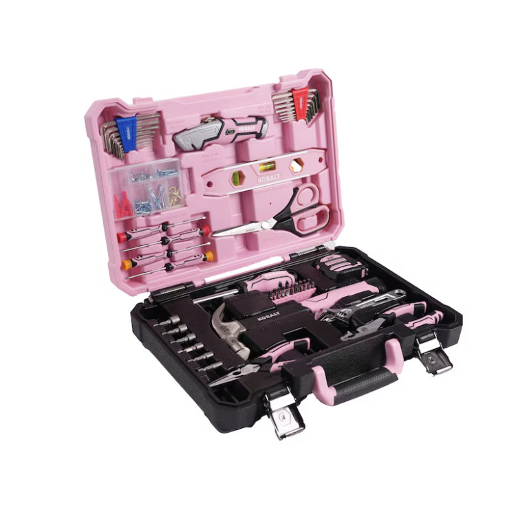 NEW - Kobalt 158 -Piece Pink Household Tool Set with Folding Case 56155