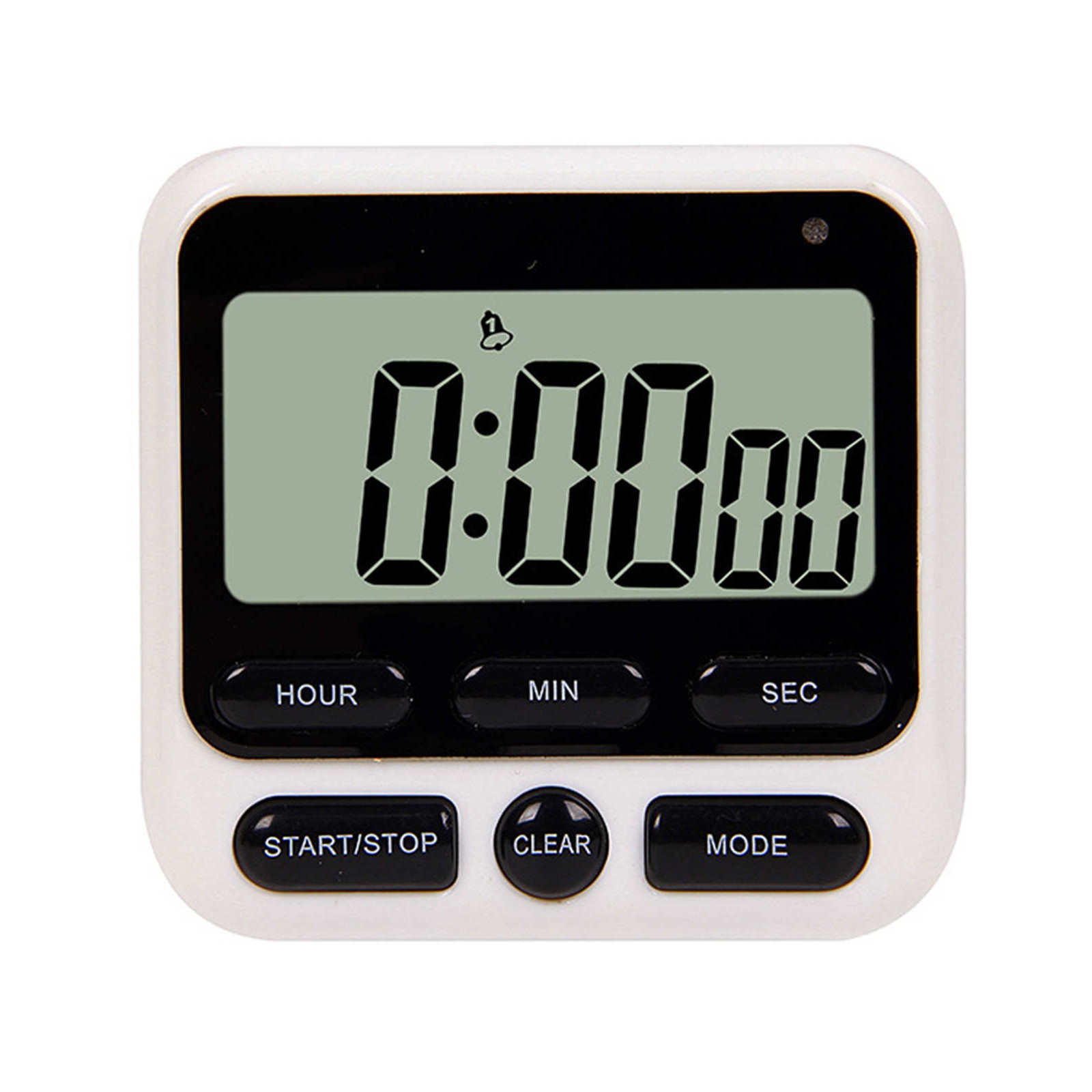 Timer Alarm Clock 3 in 1 Digital Kitchen Timer Magnetic Hook Large Display Black