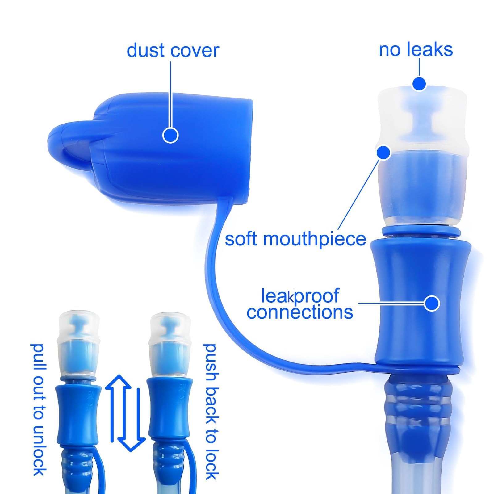 Hydration Bladder, 1.5L Water Bladder for Hiking Backpack Leak Proof Water Re...